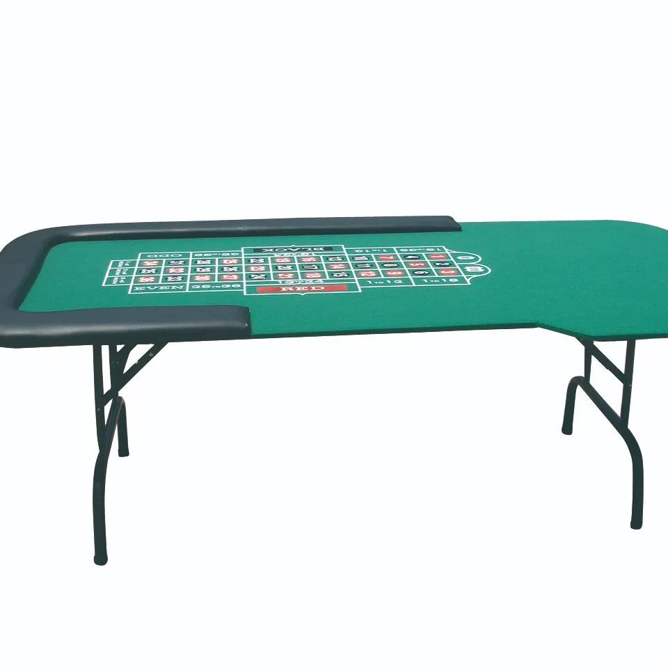 LANDER-MAN Personnalisé Noir Jack Table Poker Casino Roulette Table Avec Pieds Repliables Table De Poker