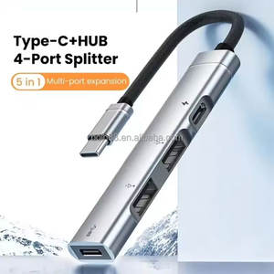 Venta caliente USB C HUB Aluminio 4 en 1 Multi Port Splitter Estación de acoplamiento de carga de alta velocidad para <span class=keywords><strong>iPhone</strong></span> <span class=keywords><strong>Ipad</strong></span> Macbook - Product Image 2