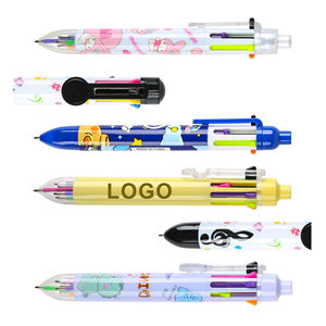 ปากกาลูกลื่นพลาสติก 6-in-1 หลายสี พิมพ์โลโก้ตามสั่ง ของขวัญนักเรียน ของชำร่วย ของที่ระลึก สำหรับโรงเรียน - Product Image 3
