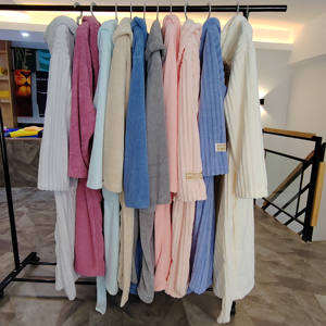 Peignoirs de bain/vêtements de nuit/pyjamas à capuche premium factor direct ultra doux pour femmes et hommes pour la maison et l'hôtel avec logo personnalisé - Product Image 6