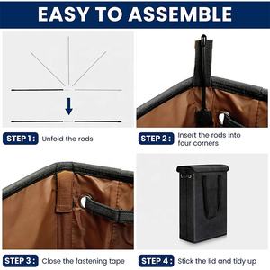 Slim <strong>Laundry</strong> <strong>Basket</strong> with Lid, Tall <strong>Thin</strong> <strong>Laundry</strong> Hamper with Handles, Waterproof Lining Narrow Dirty Clothes Hamper for Bathroom - Product Image 6