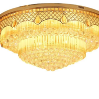 Haute qualité fantaisie Style K9 or cristal nordique moderne éclairage luxe cristal lumières plafond pour salon
