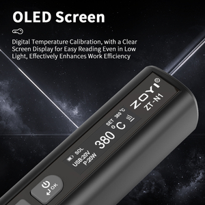 ZT-N1 96W <b>USB</b> Powered Smart Soldering Iron Adjustable <b>Heating</b> Power Rapid <b>Heating</b> Portable OLED Display Pen 5S Soldering Iron - Product Image 4