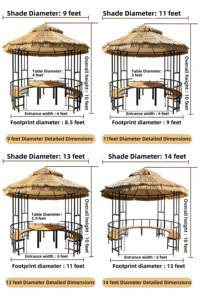 Pergola de jardin personnalisée en acier thermolaqué, <span class=keywords><strong>tente</strong></span> extérieure imperméable, gazebo - Product Image 4