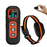 Collier de dressage pour chien à distance avec écran couleur, étanche IPX5, rechargeable, avec fonctions de bip, vibration et choc, pour petits chiens