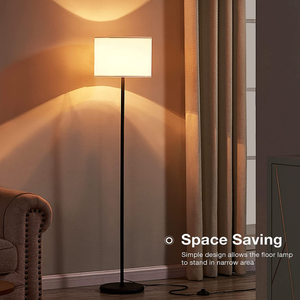 Lampada da terra a <span class=keywords><strong>LED</strong></span> Design semplice lampada da terra moderna con paralume lampade alte per soggiorno camera da letto ufficio sala da pranzo cucina - Product Image 3