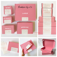 Recyclable Cardboard Boxes for Cosmetic Lash Packaging Corrugated Pink Mailer Shipping Box With Custom Logo