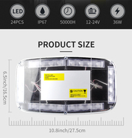 Neue 36W Rettungs fahrzeug Dach Mini LED Licht leiste Warn blitz Licht Magnetisch Not blinken IP67 Wasserdicht für Krankenwagen