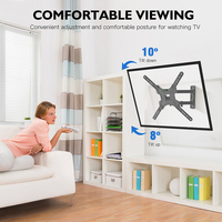 Support mural pour téléviseur à écran plat Charmount, pivotant à 360 degrés, orientable, pour écrans plats