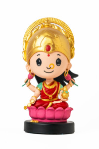 Figura Decorativa Laxmiji con Diseño de Diosa Hindú Tradicional para Decoración del Hogar, Regalos y Exhibición Religiosa - Product Image 3
