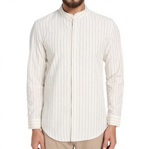 High Quality Men's Classic Casual Cotton Woven Shirt Breathable Office Wear Everyday Use Soft Yarn Dyed Anti-Wrinkle Single - Product Image 1