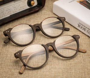 Monture de lunettes en acétate 2026, lunettes de lecture pour myopie, lunettes de soleil effet bois avec verres transparents pour hommes et femmes - Product Image 4