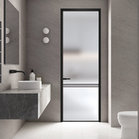 Porte coulissante en aluminium sur mesure avec double vitrage en verre trempé - Moderne, étanche, insonorisée, pour cuisine intérieure
