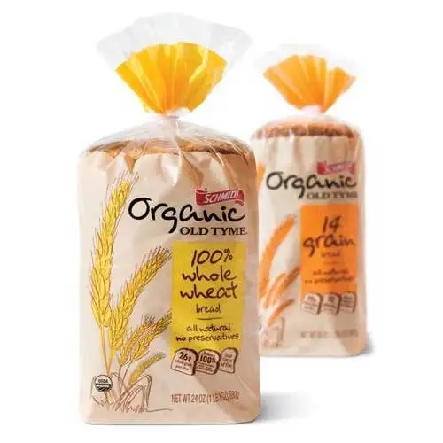 Custom Design Plastic Bread Loaf Bag Food Cellophane Packaging Storage Bakery Toast Sandwich Bread Packaging Bag