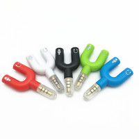 Adaptateur en U, double prise casque 3,5 mm, câbles audio PVC, séparateur de microphone, connecteur pivotant 2 en 1, convertisseur audio pour ordinateur