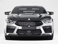 Kit carrosserie M8 style PK en fibre de carbone sèche, lèvre avant, jupe latérale, diffuseur arrière, aileron arrière, couvercle de coffre, capot pour BMW M8 F91 F92 F93
