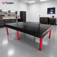 Banc de soudage industriel 3D D28 avec blocs de positionnement modulaires et dispositions de trous coordonnés pour la production de cadres