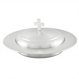Plateau de service en acier inoxydable, finition polie, qualité commerciale, compatible lave-vaisselle, facile à nettoyer, durable, adapté aux aliments, utilisation en église - Product Image 3