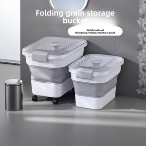 Contenedor Plegable y Hermético de Plástico y Goma para Almacenamiento de Alimentos para Mascotas, a Prueba de Humedad, para <span class=keywords><strong>Perros</strong></span> y Gatos - Product Image 4
