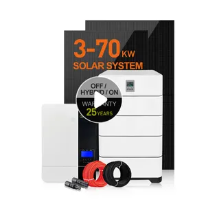 电力梦想工业用混合太阳能发电系统5Kw 30Kw 50Kw锂电池太阳能系统储能