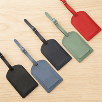 Étiquettes à bagages personnalisées avec logo, porte-passeport en cuir PU et ensemble d'étiquettes à bagages en cuir personnalisé pour cadeau de voyage