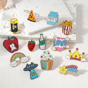 Pins de solapa personalizados de metal esmaltado con letras en inglés, frases divertidas y diálogos, tipo broche, rígidos y blandos - Product Image 3