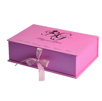Cajas de Regalo de Cartón Rosa de Alta Calidad, Ecológicas y de Lujo para el Cuidado de la Piel con Aceites Esenciales, Caja Cosmética Personalizada con Cinta