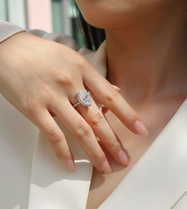 Joias de Prata 925 Personalizadas com Logo Direto da Fábrica, Anéis Finos com Diamante Moissanite VVS de 3ct para Mulheres e Homens - Product Image 3