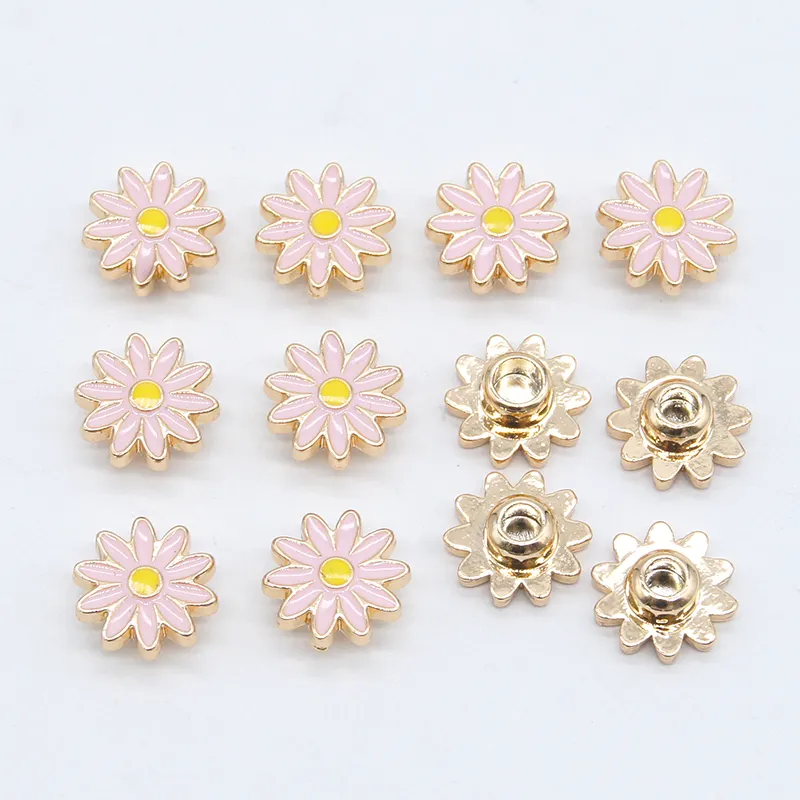 Fashion Leather Daisy Flower Metal Rivet Decoration Rivet For Jeans Garments