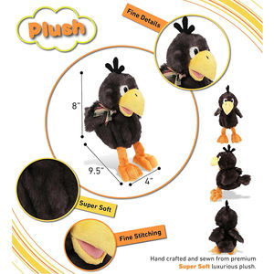 Nuovo Peluche Creativo Super Morbido a Forma di Corvo Seduto, Simpatico Uccello <span class=keywords><strong>Nero</strong></span> Selvatico Imbottito, Adorabile Regalo per Bambini <span class=keywords><strong>e</strong></span> Bambine - Product Image 2