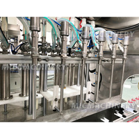 Machine de remplissage à piston entièrement automatique à 8 têtes pour crème, lotion, miel, sauce, shampoing, produits cosmétiques et alimentaires à haute viscosité