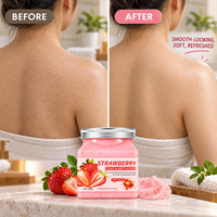 Exfoliërende gezichts- en lichaamsscrub 350g, 15 fruitvarianten met mango, kokos, aardbei, avocado voor een gladde huid Private Label