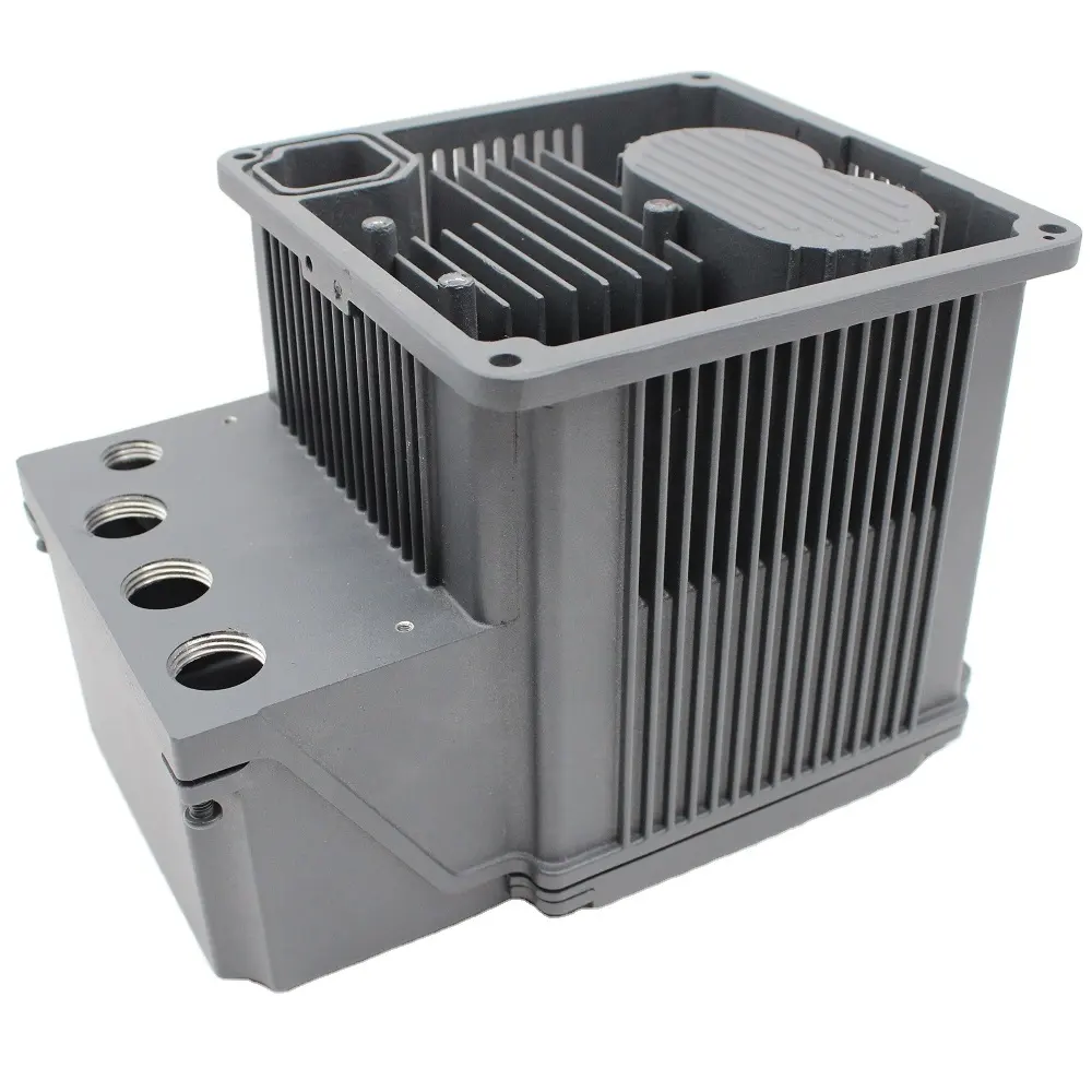 Caja de fundición a presión de aluminio personalizada, disipador de calor de aluminio, alta precisión, OEM