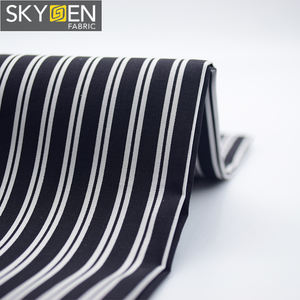 Skygen thương hiệu Tùy chỉnh màu đen và trắng sọc vải sọc Mens Áo sơ mi 100% cotton satin sọc vải - Product Image 4