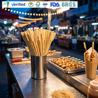Brochettes de barbecue en bambou Teppo personnalisables avec logo, durables, jetables, biodégradables, saines, certifiées, à surface lisse