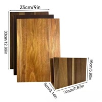 Ensemble de planches à découper en bois en forme de bibliothèque avec support, pour viande, poisson, fromage, pain, fruits et légumes