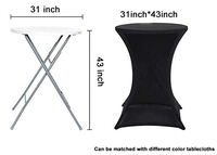 Table de cocktail pliante en plastique HDPE de fête de bar de banquet de 31.5 pouces de haut pas cher