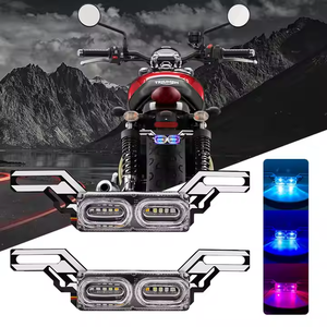 Lámpara <span class=keywords><strong>de</strong></span> freno estroboscópica DRL para motocicleta, luz <span class=keywords><strong>de</strong></span> freno LED Flash, flujo <span class=keywords><strong>de</strong></span> luz RGB colorida para matrícula, luces <span class=keywords><strong>De</strong></span> DC 12V - Product Image 3
