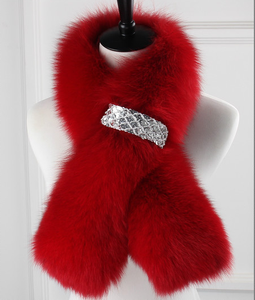 Écharpe en fourrure de <span class=keywords><strong>renard</strong></span> véritable de haute qualité à la mode pour femmes étole en fourrure de <span class=keywords><strong>renard</strong></span> - Product Image 3