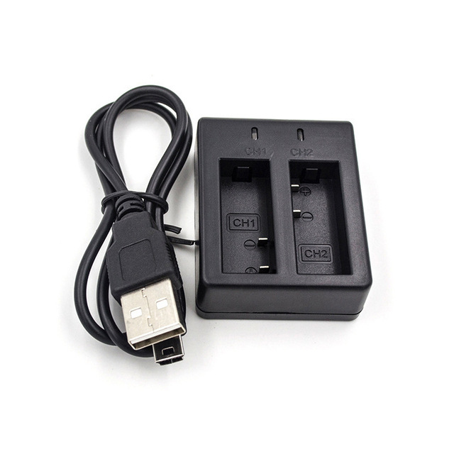 High Quality Durable Dual Battery Charger with USB Cable for SJ6000 SJ4000 SJCAM SJ7000