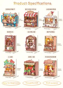 Hamaileon Miniature Shop Scene Aimant de réfrigérateur en bois - Aimants 3D DIY pour réfrigérateur, Aimants décoratifs mignons faits à la main, Souvenir, Décoration d'intérieur, Cadeau - Product Image 2