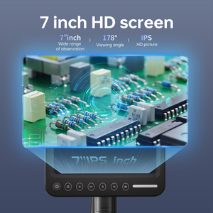 318B 1600倍拡大デジタル顕微鏡オートフォーカスレンズ7インチIPSタッチスクリーン修理用顕微鏡 - Product Image 6