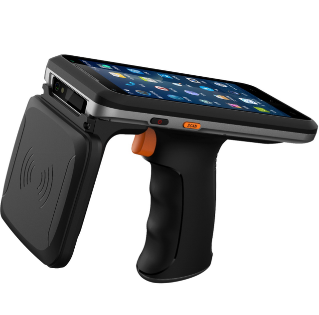 UHF Handheld RFID Reader Long Range 3GB+32GB ABS Industrial Multifunctional Android 5.5-inch Display 200+ Images/sec Scanning