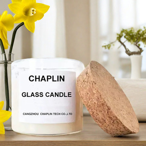 Barattolo <span class=keywords><strong>Portacandele</strong></span> Vuoto <span class=keywords><strong>in</strong></span> <span class=keywords><strong>Vetro</strong></span> Borosilicato Alto con Coperchio <span class=keywords><strong>in</strong></span> Sughero Fatto a Mano da 100 150 200 250 300 350 400ml - Product Image 2