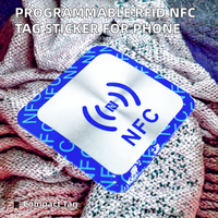 Étiquette autocollante RFID NFC miniature programmable étanche avec puce F08 13,56 MHz pour téléphone portable et contrôle d'accès de bibliothèque