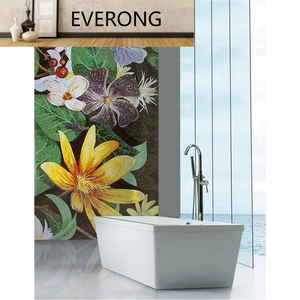 Handmade Tùy Chỉnh Nhiều Màu Hoa Mô Hình Hồ Bơi Thủy Tinh Khảm Bức Tranh Tường Nghệ Thuật Khảm Mô Hình - Product Image 1