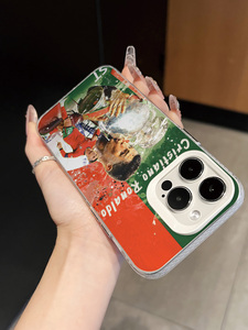 Cover per <span class=keywords><strong>iPhone</strong></span> con Stampa Artistica di Calciatori in Acquerello Rosso e Verde, Custodia Antiurto per <span class=keywords><strong>iPhone</strong></span> 16/15Pro Max - Product Image 5
