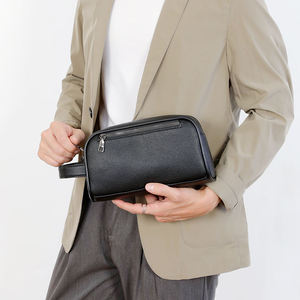 Pochette d'affaires pour homme en PU, sac à main sous le bras, fermeture éclair, plusieurs poches, étanche, antivol, réduction <span class=keywords><strong>de</strong></span> la charge, trousse <span class=keywords><strong>de</strong></span> toilette et cosmétiques - Product Image 6