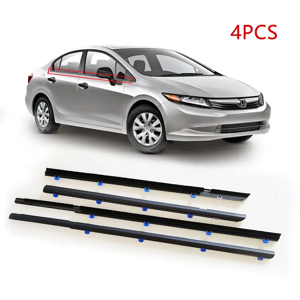 HYA 4pcs Weatherstrip Windows Seal Door Belt Molding Weather-Strip for Honda Civic 2012 2013 2014 2015