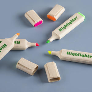 Bolígrafo resaltador de plástico ambiental promocional pastel cuadrado de gran capacidad colorido barato protector ocular - Product Image 4